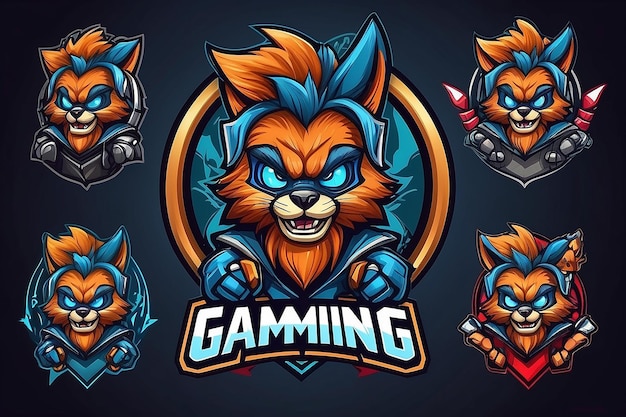 Photo detailed mascot gaming logo