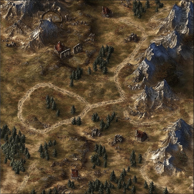 Photo detailed rts maps with diverse terrain and strategic locations