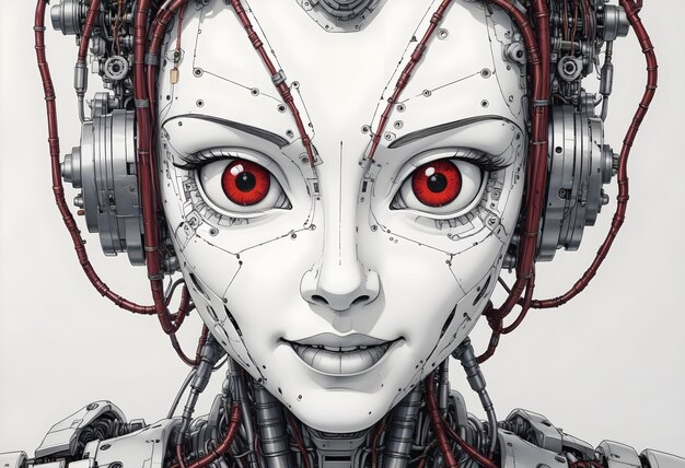 Detailed Schematic Drawings of AGI Represented as an Adult Female Artificial Intelligent Robot