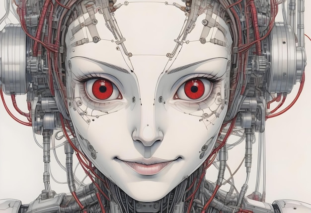 Detailed Schematic Drawings of AGI Represented as an Adult Female Artificial Intelligent Robot