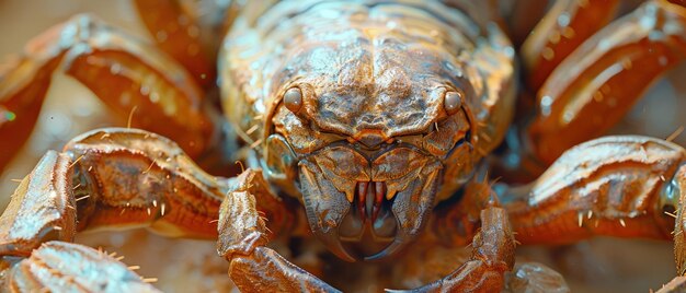 Photo detailed shot of a scorpions pincers