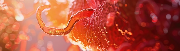 Detailed shot of a synthetic gallbladder concentrating bile showcasing digestive system innovations