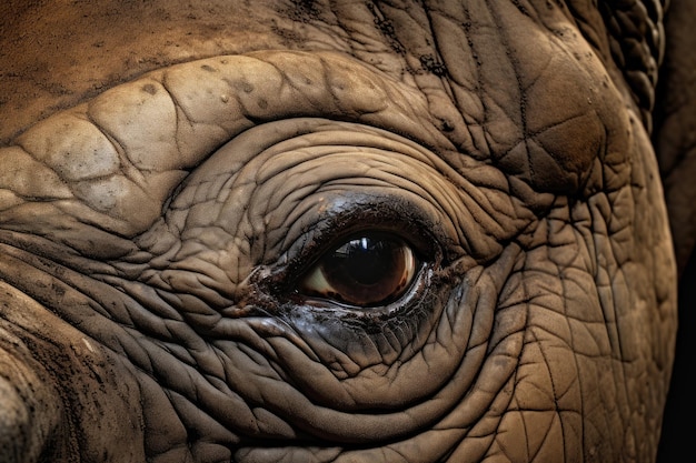 Detailed texture of an elephant39s rough skin highlighting the wrinkles