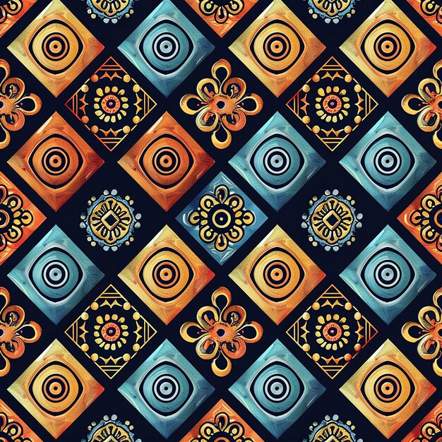 Photo detailed traditional patterns fused with modern geometric elements bold and intricate aspect ratio 11