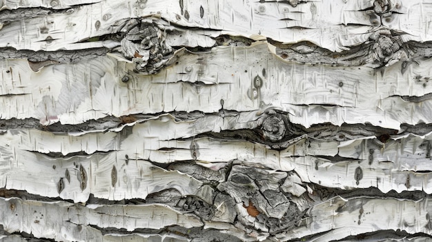 Photo a detailed view of the bark texture of a birch tree