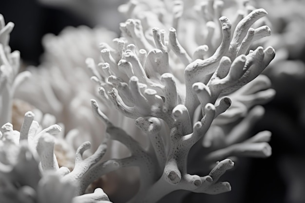 Photo a detailed view of a bunch of white coral perfect for marine and underwater themes