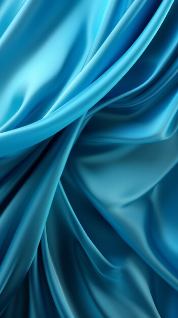 A detailed view of a fabric featuring a blue color showcasing intricate patterns and textures Generative AI