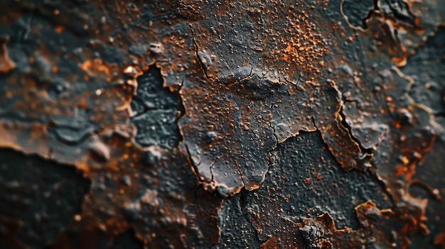 Detailed view of a rusted metal surface perfect for industrial backgrounds