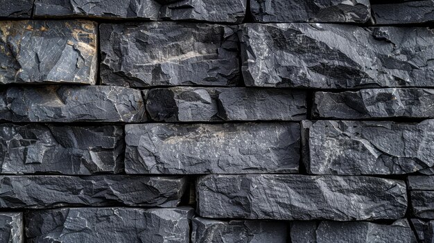 A detailed view of a rustic grey stone wall showcasing its rough texture and unique characteristics