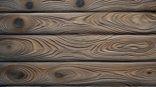 A detailed view of a textured wooden wall Generative ai