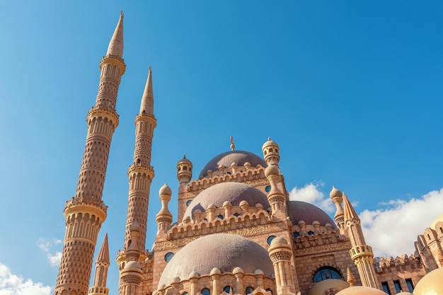 Detailes of Al Mustafa Mosque in the Old City of Sharm El Sheikh in Egypt