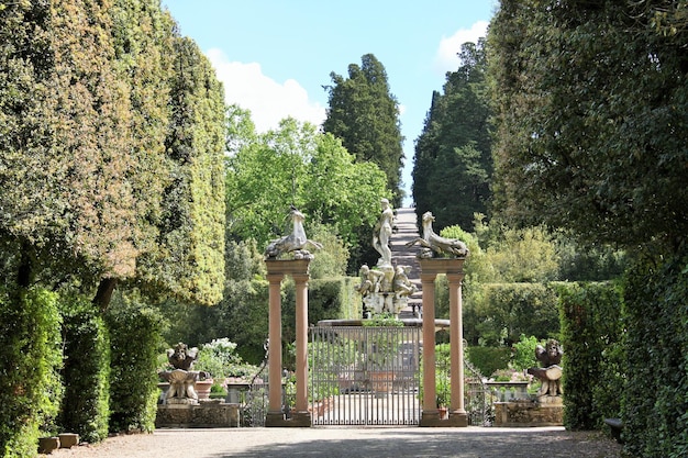 Details form Boboli gardens in Florence Italy