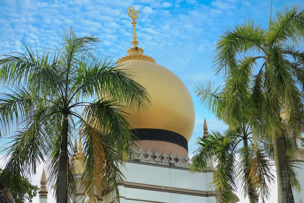 Details shot of name of Masjid Sultan in singapore