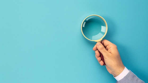 Detectives Hand Holding Toy Magnifying Glass