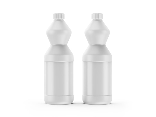 Detergent bottle on white background