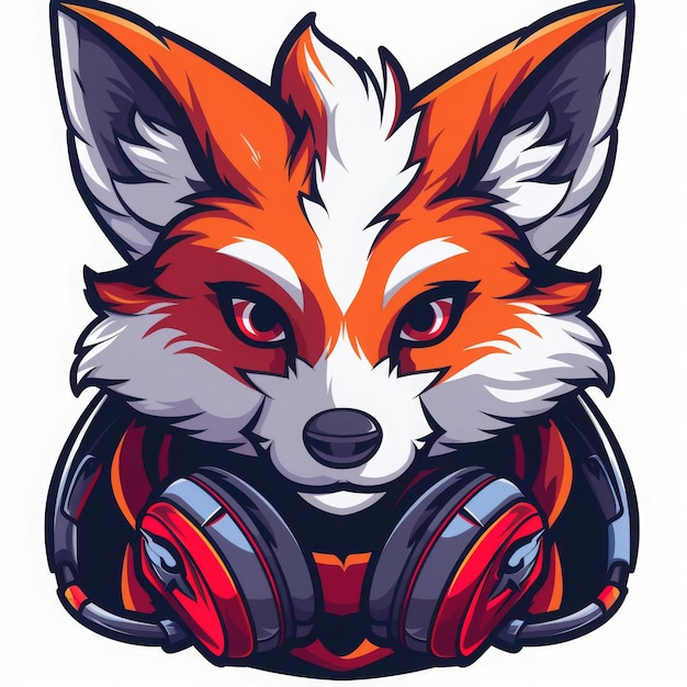 Determined Fox in Headphones