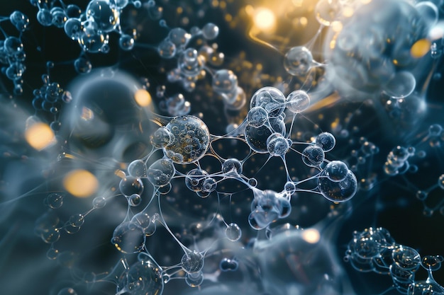 Develop an immersive display of molecular elegance generative ai