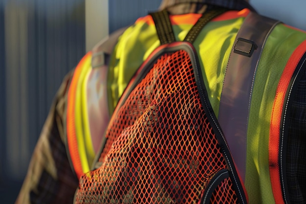 Develop mesh safety vests with reinforced stitchin generative ai