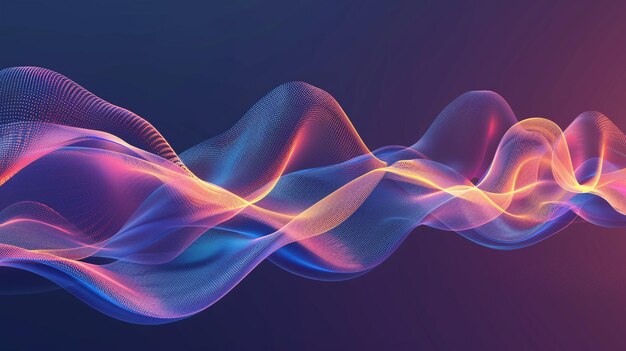 Develop a vector image that explores the rhythmic flow of sound waves