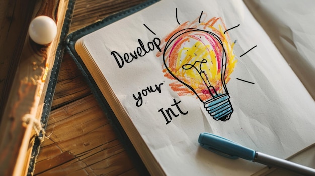 Develop your Intelligence with a Lightbulb Drawing