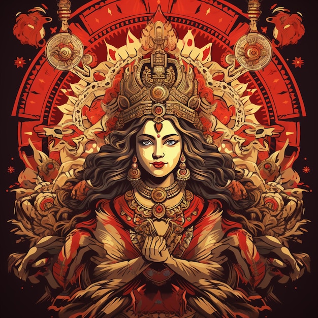 Devi durga puja 2023 banner poster background