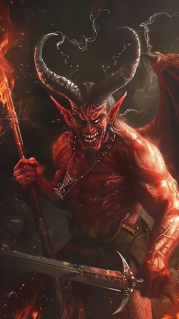 the devil with the sword