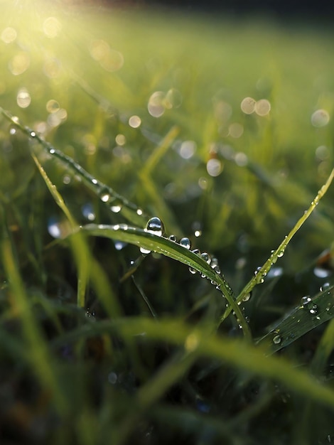 Dew wet grass