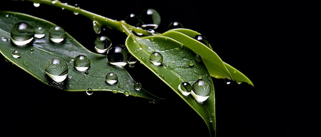 Dewy Elegance Freshness and Beauty in Nature with Wet Drops Generated