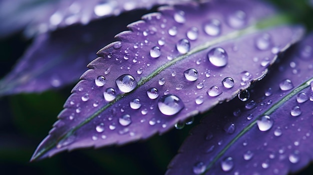 Dewy Morning on Lavender Leaf