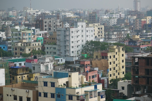 Dhaka city buildings at sunny day