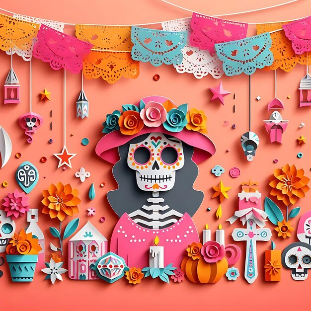 Photo dia de muertos illustration new