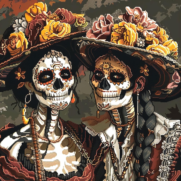 Dia de Muertos Mexican traditional Day of Dead festival