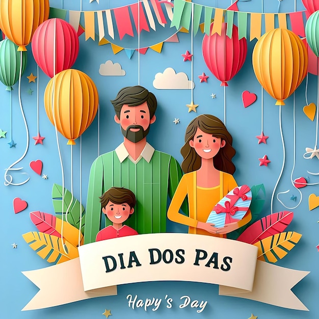 dia dos pais a poster for a new years day of the year