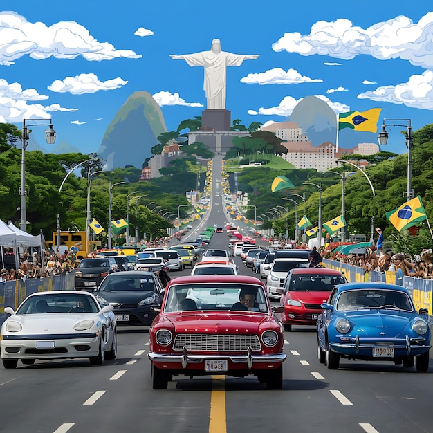 Dia do motorista drines day brazil background ai generative