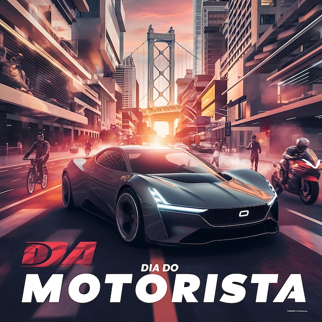 Dia do motorista poster template ai generative