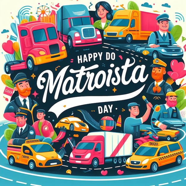 Dia do MotoristaDrivers Day celebration illustration