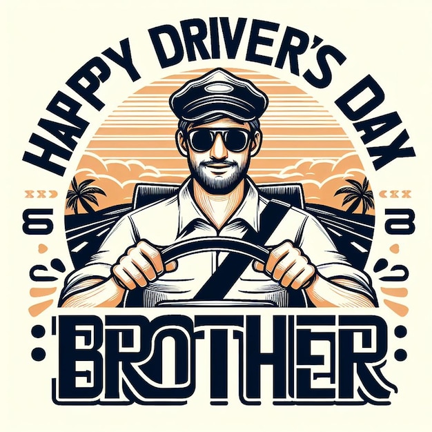 Dia do MotoristaDrivers Day celebration illustration