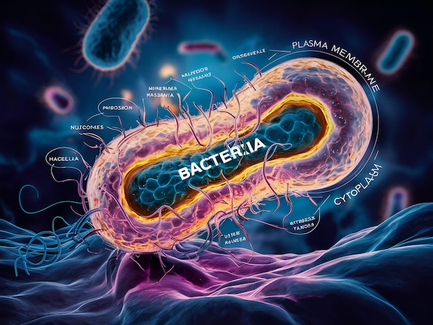 a diagram of bacteria that is labeled bacteria