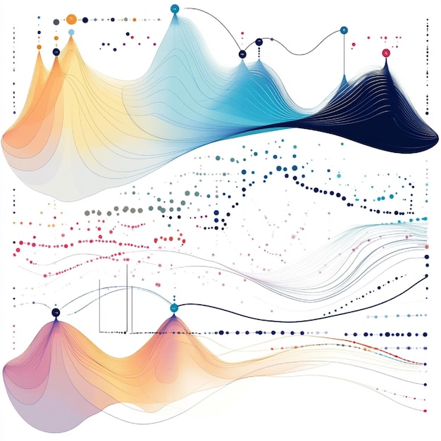 Photo a diagram of bayesian inference with probabilities updating as new data is considered