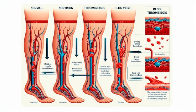 Photo a diagram of the blood supply of a leg and the blood supply