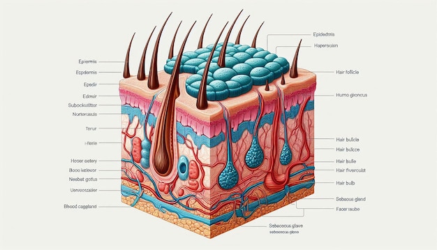 Photo a diagram of a blue and pink tooth with the word bacteria on the top