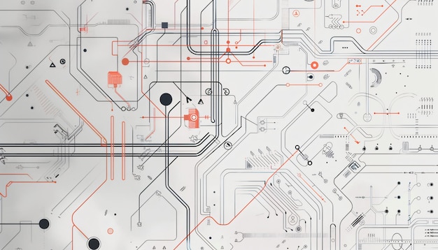 Photo diagram of a computer with many wires and connections