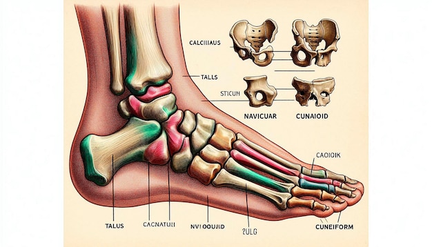 a diagram of the foot and foot of a foot