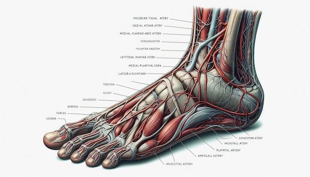 a diagram of the foot and foot of a human