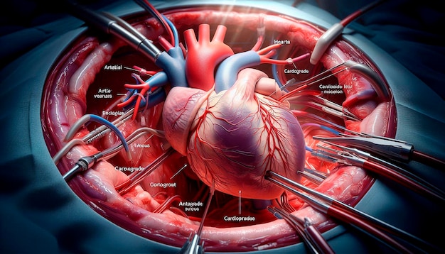 Photo a diagram of a heart shaped human heart