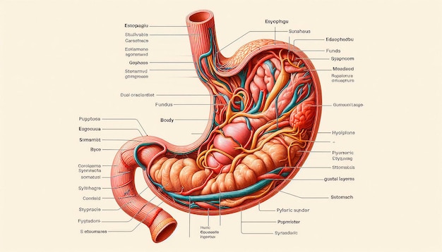 a diagram of a human body with the organs labeled