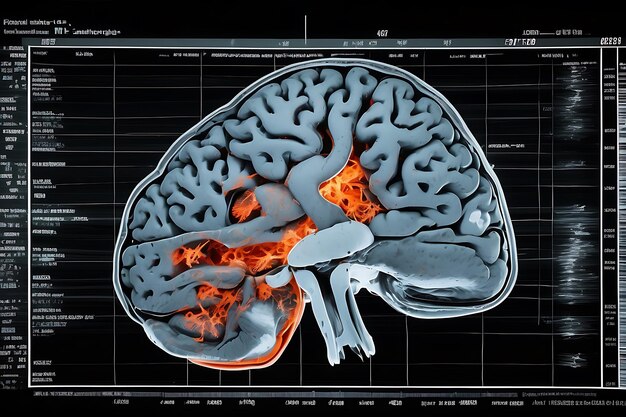 a diagram of a human brain with the words  brain  on it