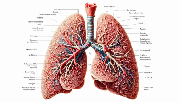 Photo a diagram of the human heart and human organs