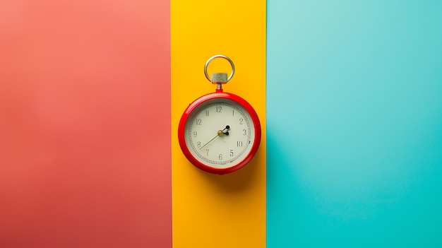 Dial Indicator Isolated on Flat Color Background