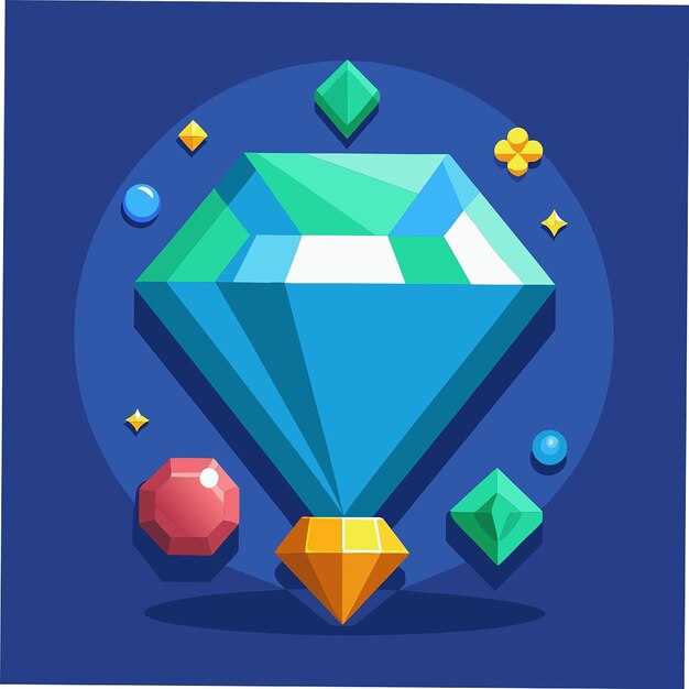 Photo diamond brilliant gem jewelry gift game concept 3d vector icon cartoon minimal style